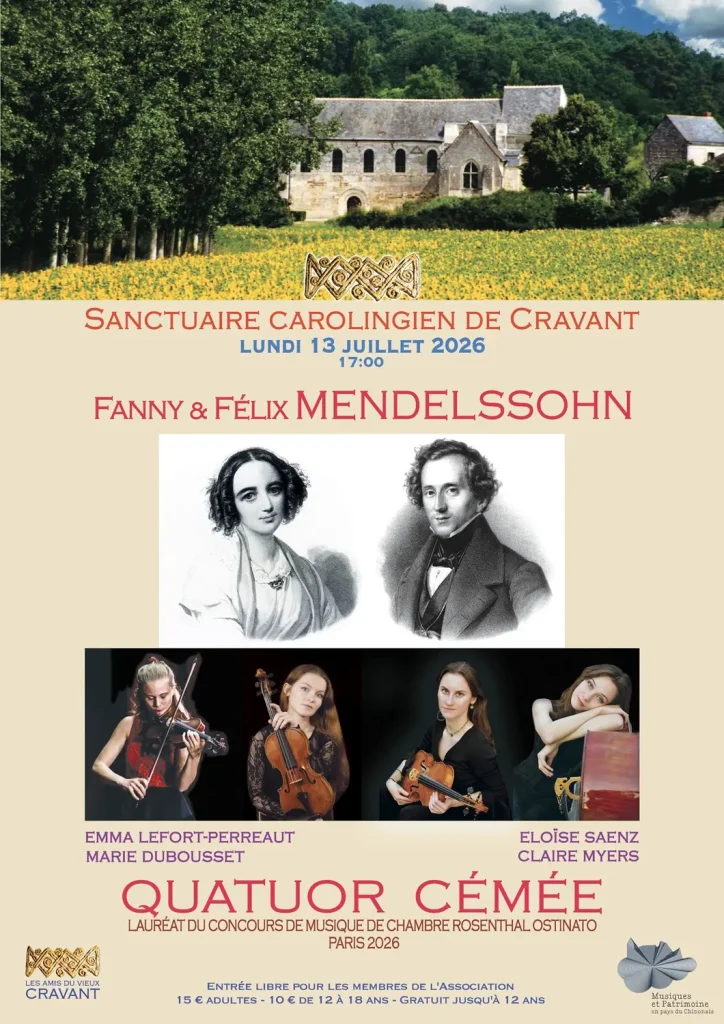 Concert quator Cémée le 13 juillet 2026 au Sanctuaire de Cravant
